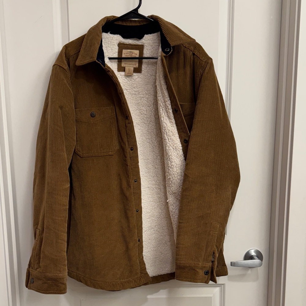 Men's Tan Corduroy Shirt Jacket